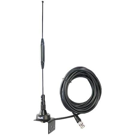 Scanner Trunk & Hole Mount Antenna Kit With BNC-Male Connector; Black